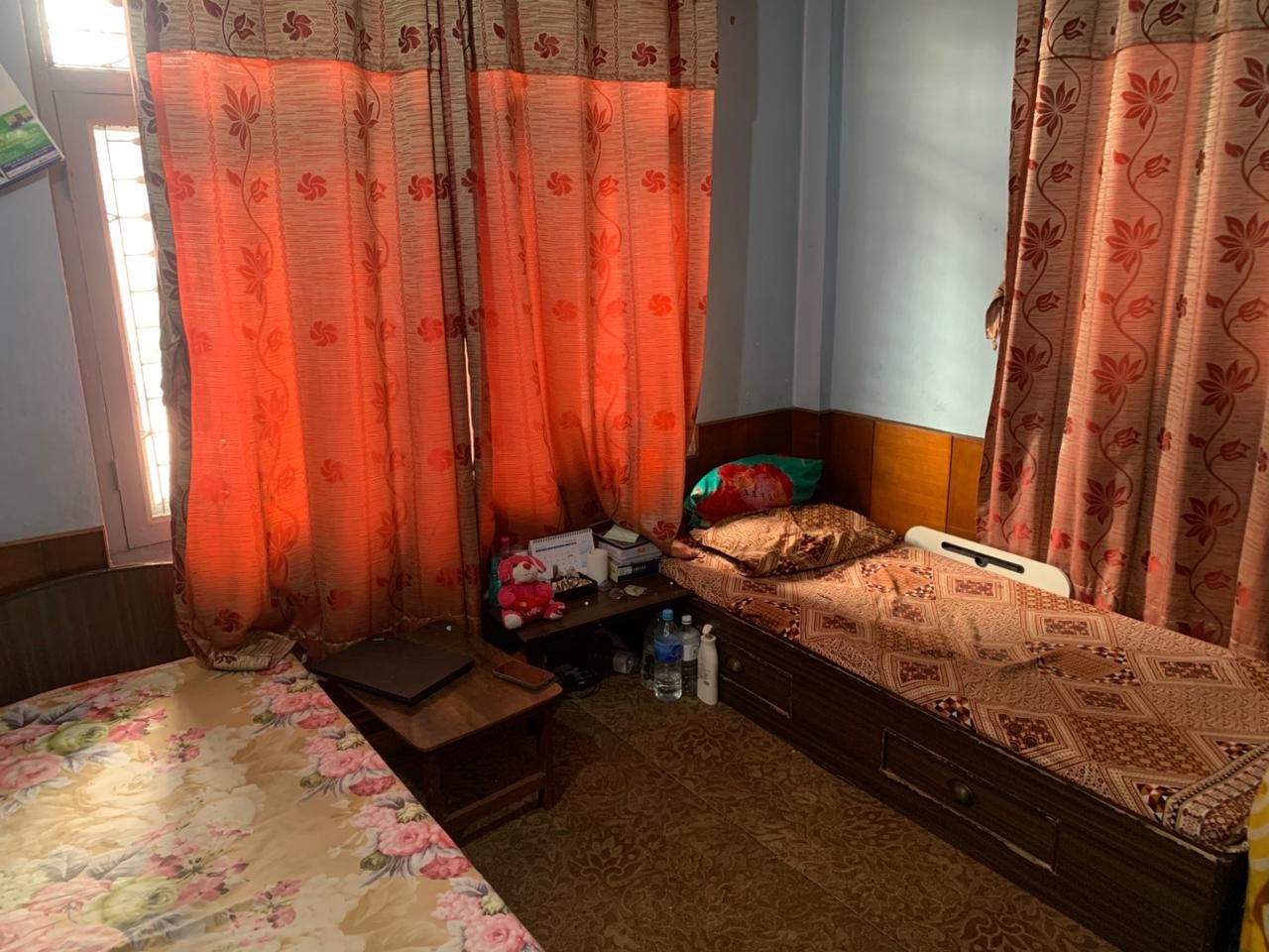 Comfortable hostel room with modern amenities